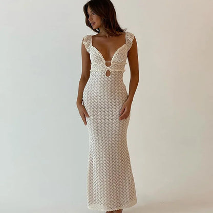 Sleeveless Backless Evening Dress