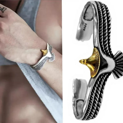 Retro Punk Koi Fish Engraved Bracelet