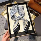 Luxury Silk Plaid Hijab Scarf