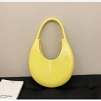 Solid Round Underarm Bag