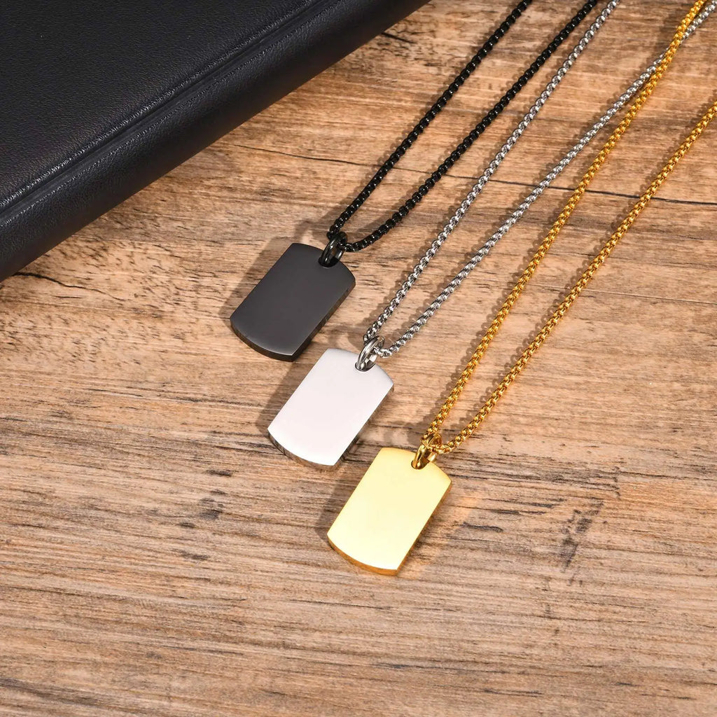 Vnox Military Dog-Tag Necklace