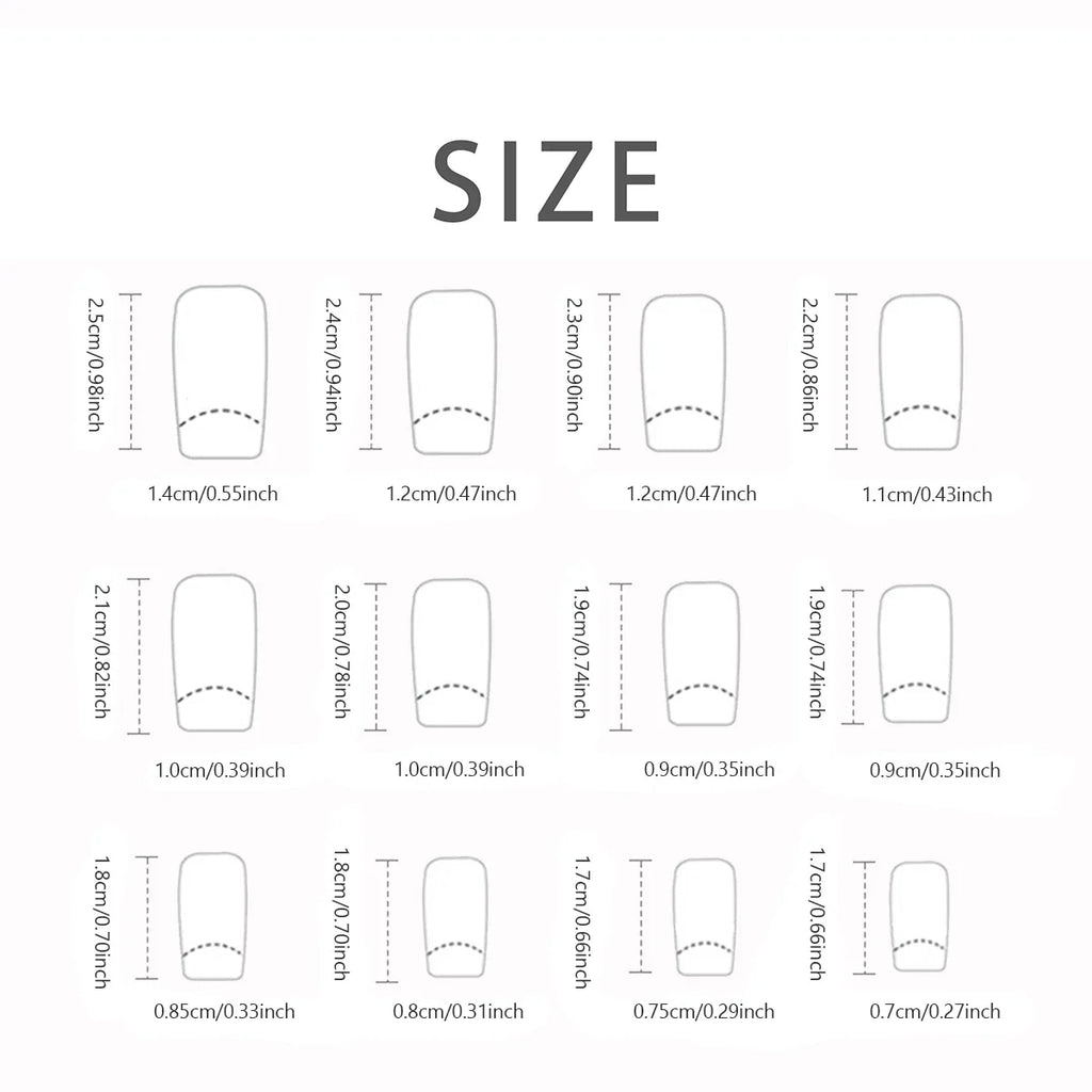 French Square Press-On Nails