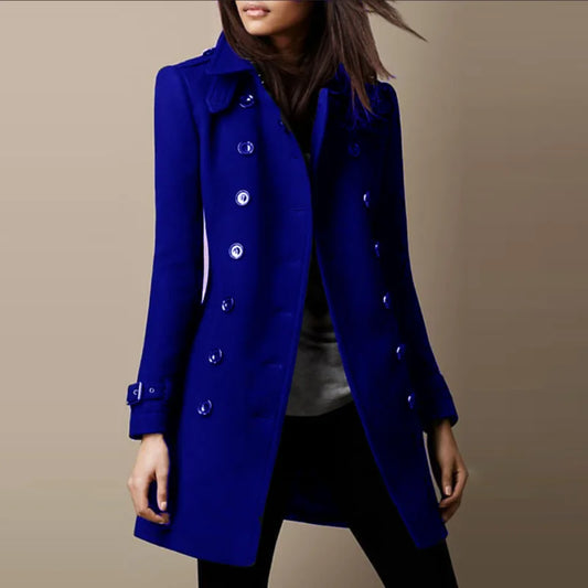 Women’s Double-Breasted Wool Overcoat