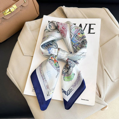 High-End Small Silk Scarf