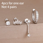 Zircon Water Drop Hoops