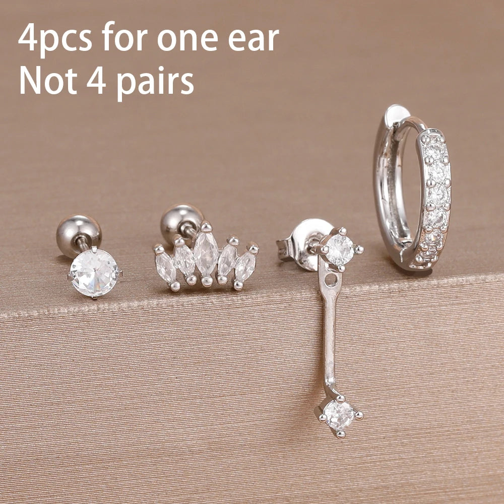 Zircon Water Drop Hoops
