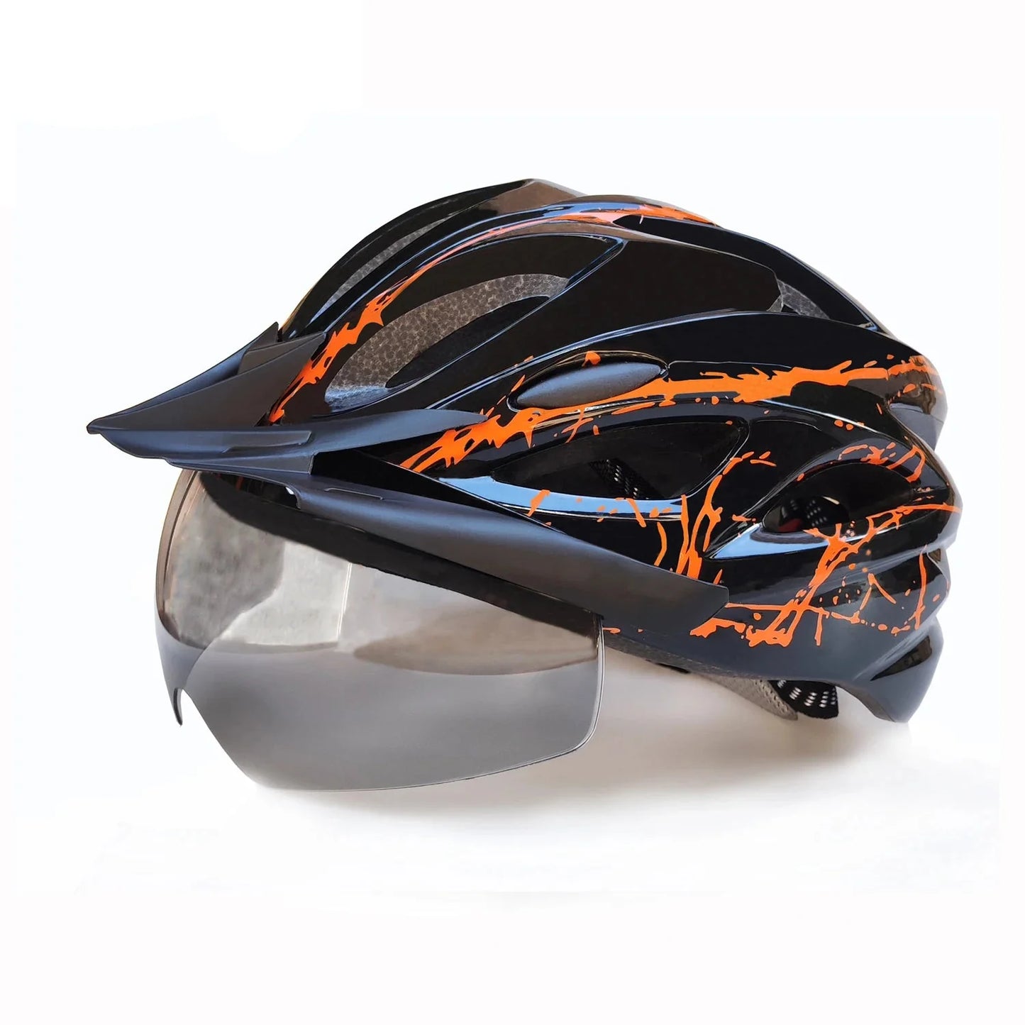 Lightweight Cycling Helmet with Goggles and Visor