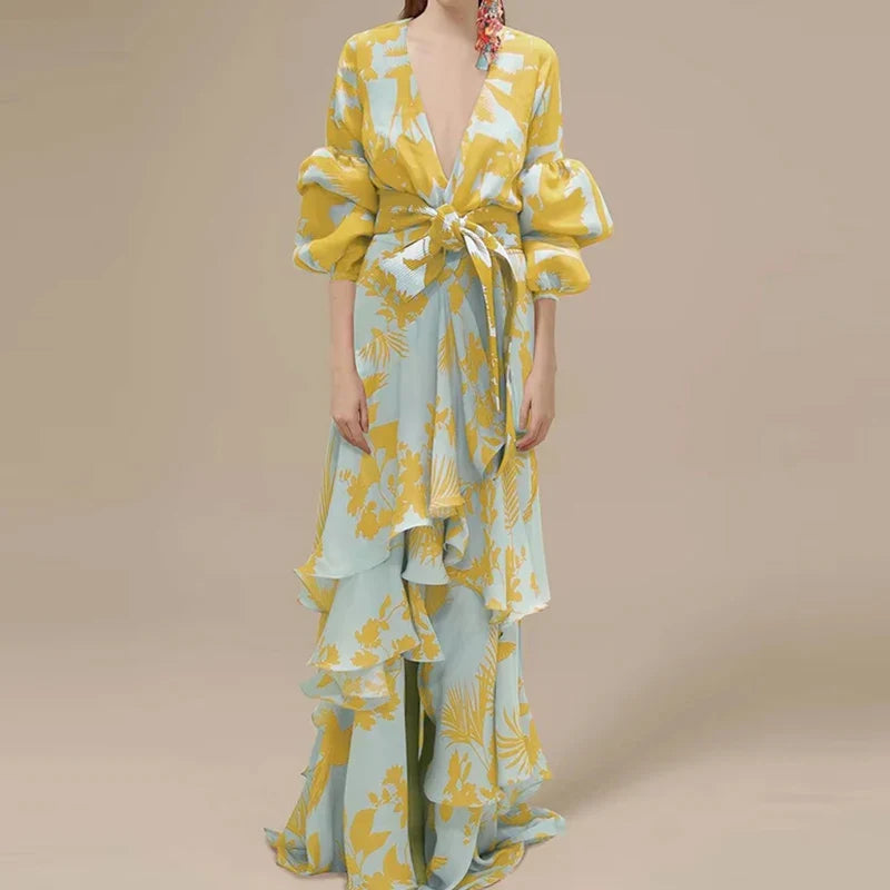 Retro Ruffle Party Dress