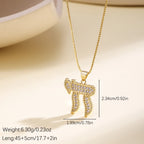 Zircon Cross Pendant Necklace