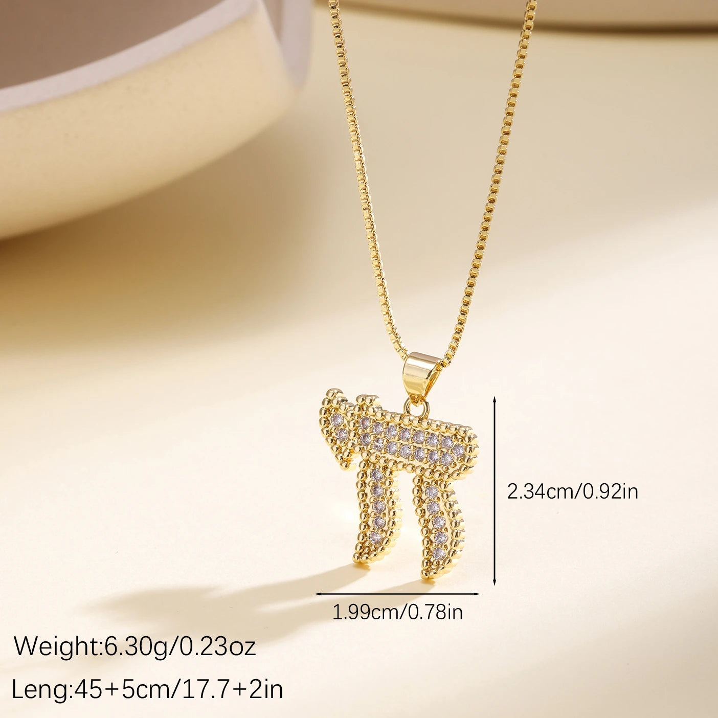 Zircon Cross Pendant Necklace
