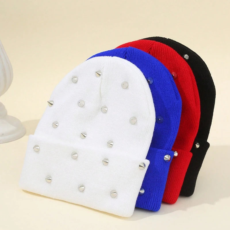 Punk Rivet Gothic Beanie Hat