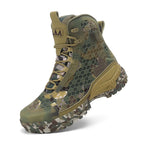 Orange Leather Motorcycle Combat Boots