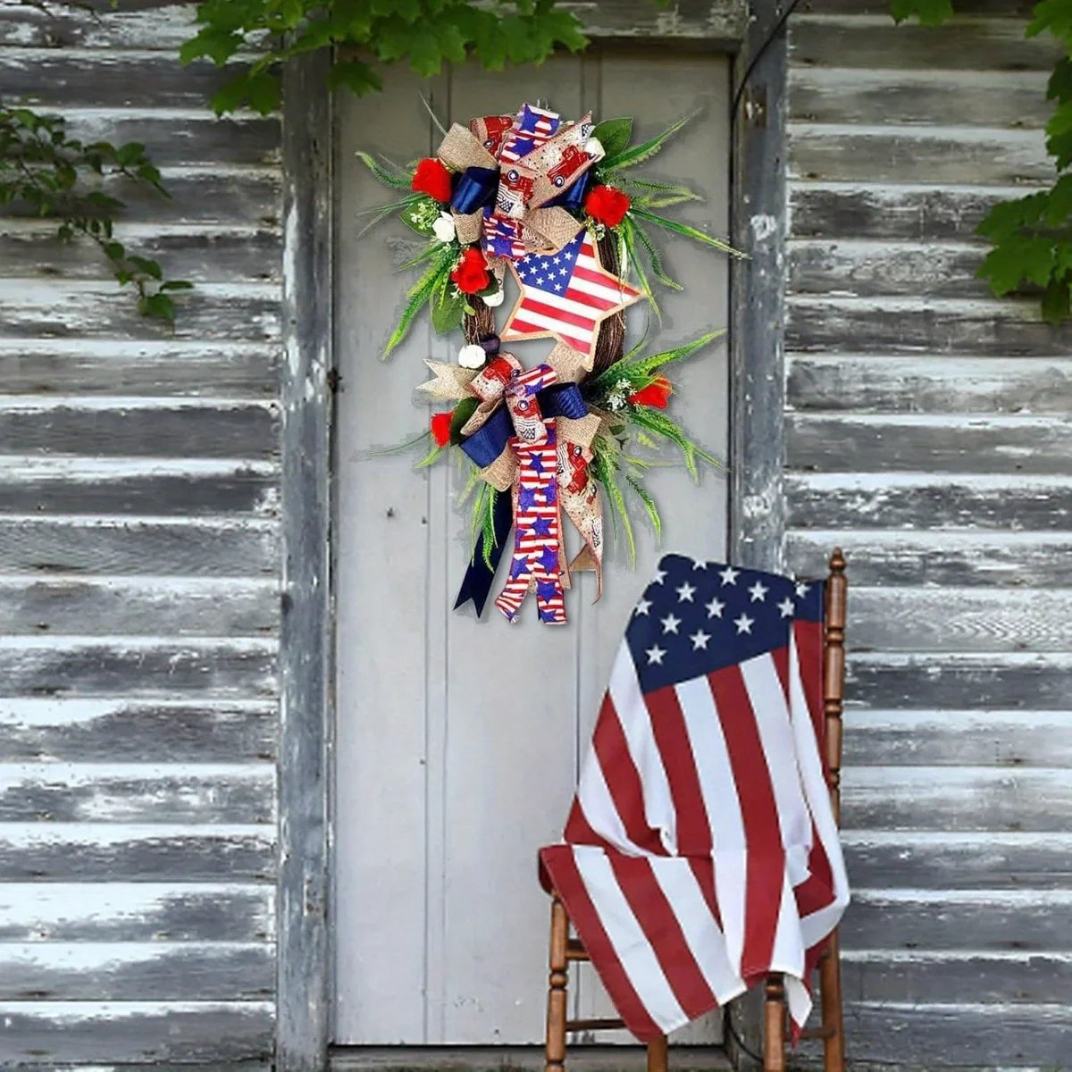 Patriotic 4th July Wreath