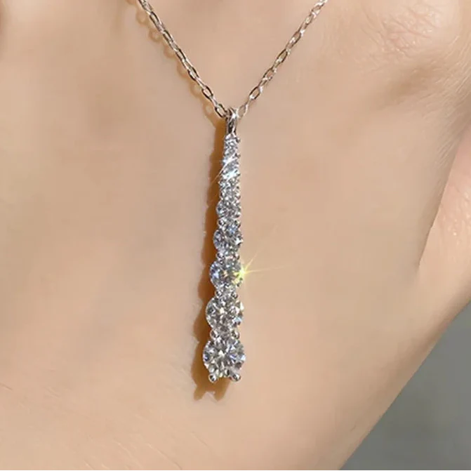 Elegant Moissanite Heart Necklace