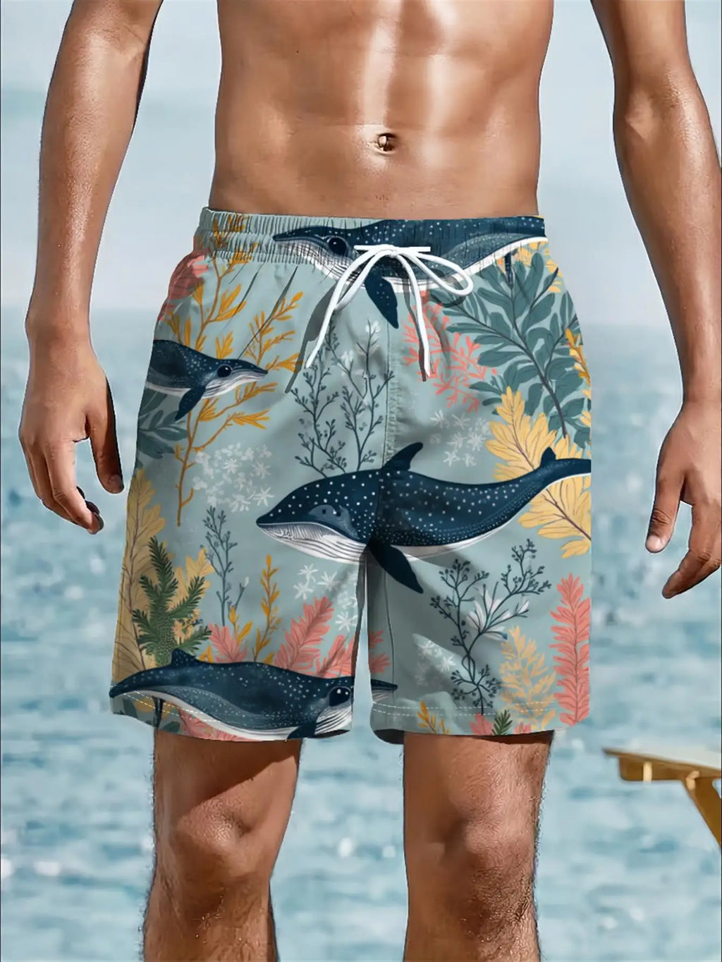 Tribal Elephant Print Swim Trunks