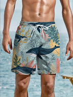 Tribal Elephant Print Swim Trunks