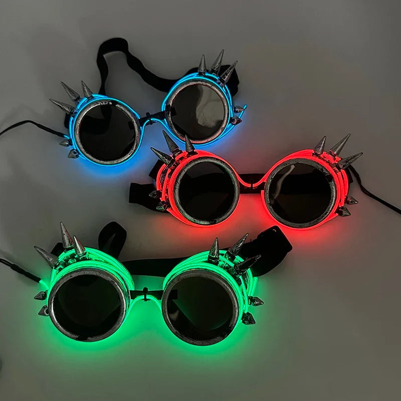 LED Steampunk Party Glasses