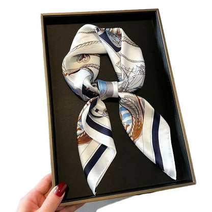 Luxury Print Silk Square Scarf