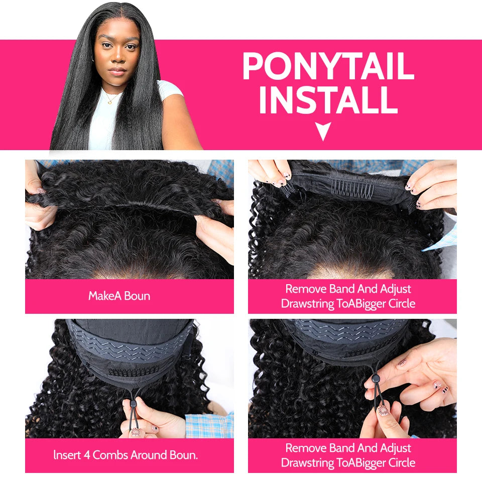 Kinky Straight Half Wig