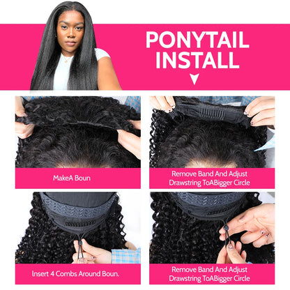 Kinky Straight Half Wig
