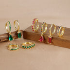Zircon Water Drop Hoops