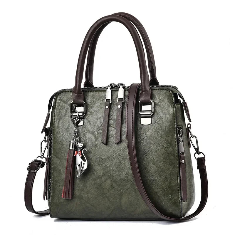 Leather Tote Shoulder Bag