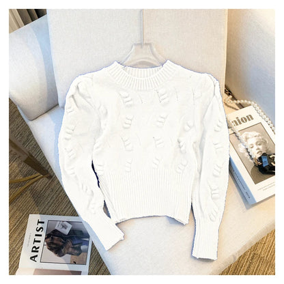 2026 New Winter Rib Knit Crop Sweater