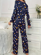 Cozy Geometric Thick Knit Pajama Set