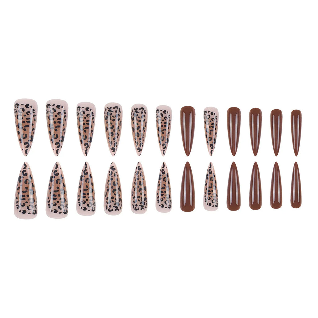 Brown Leopard Print Pattern False