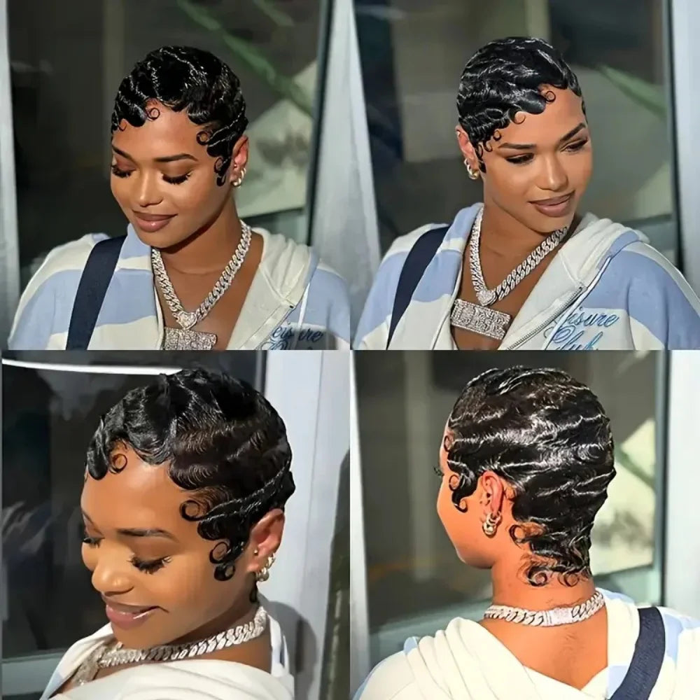 Women Pixie Cut Wig