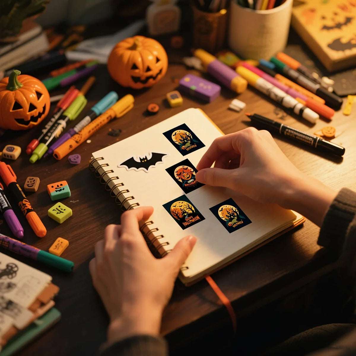Pumpkin Graffiti Sticker Roll