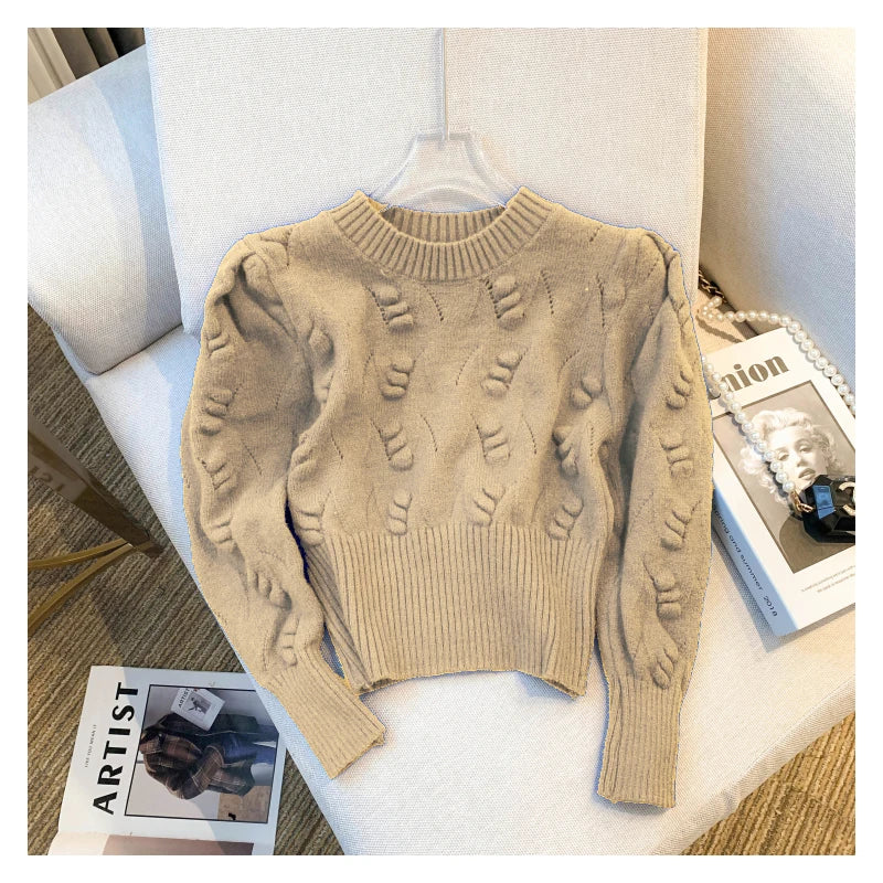 2026 New Winter Rib Knit Crop Sweater