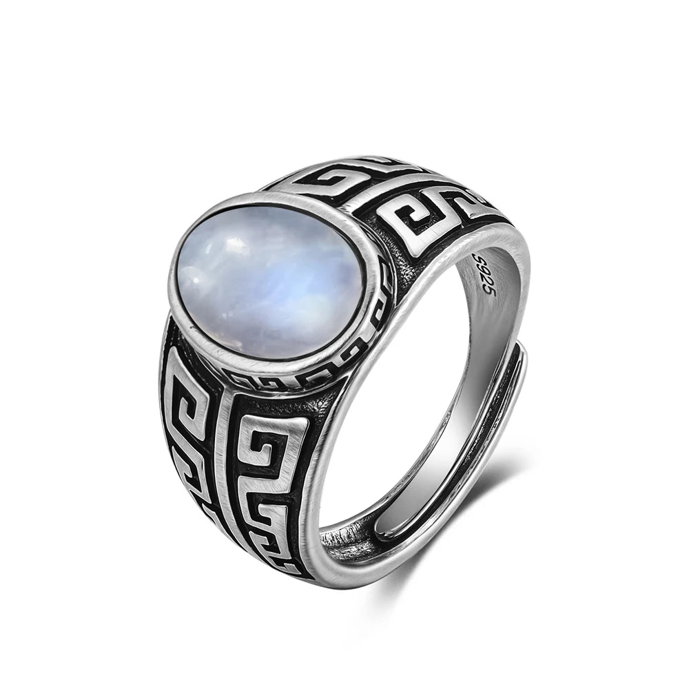 Intgem Labradorite Moonstone Ring
