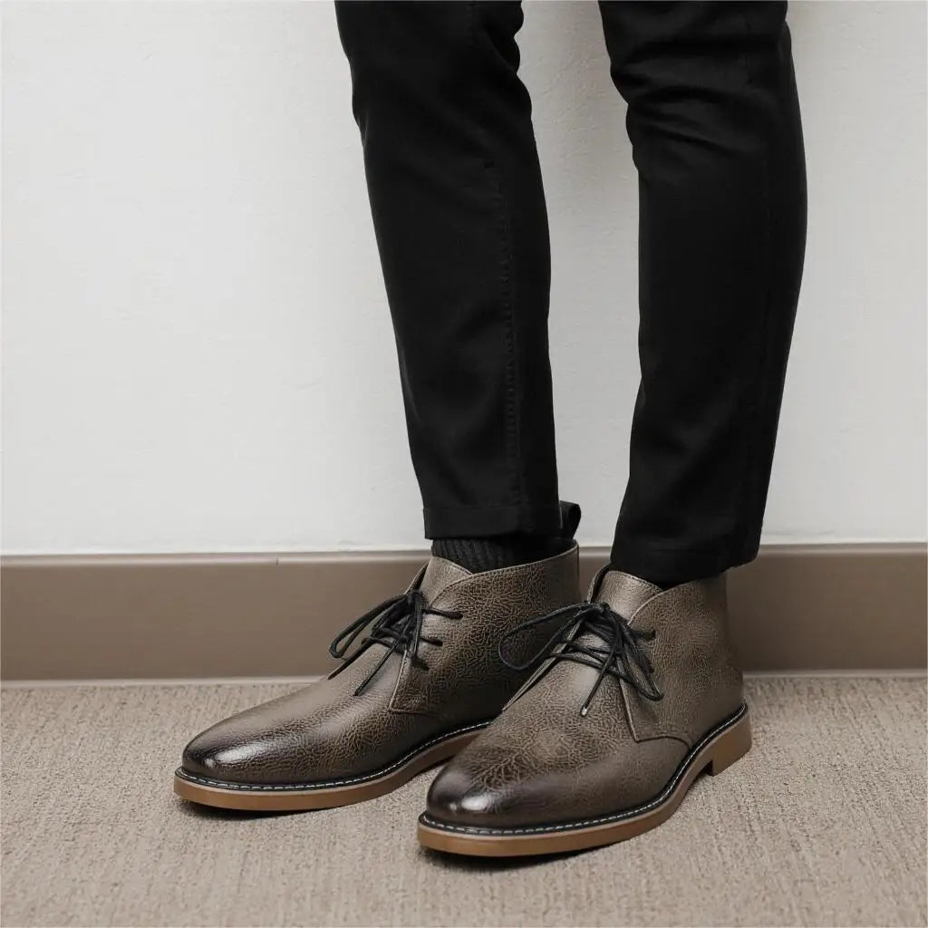 Simple PU Desert Boots