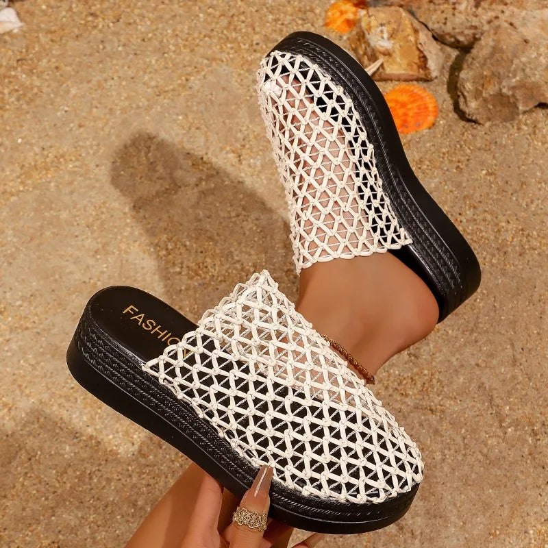 Mid Heel Summer Slides