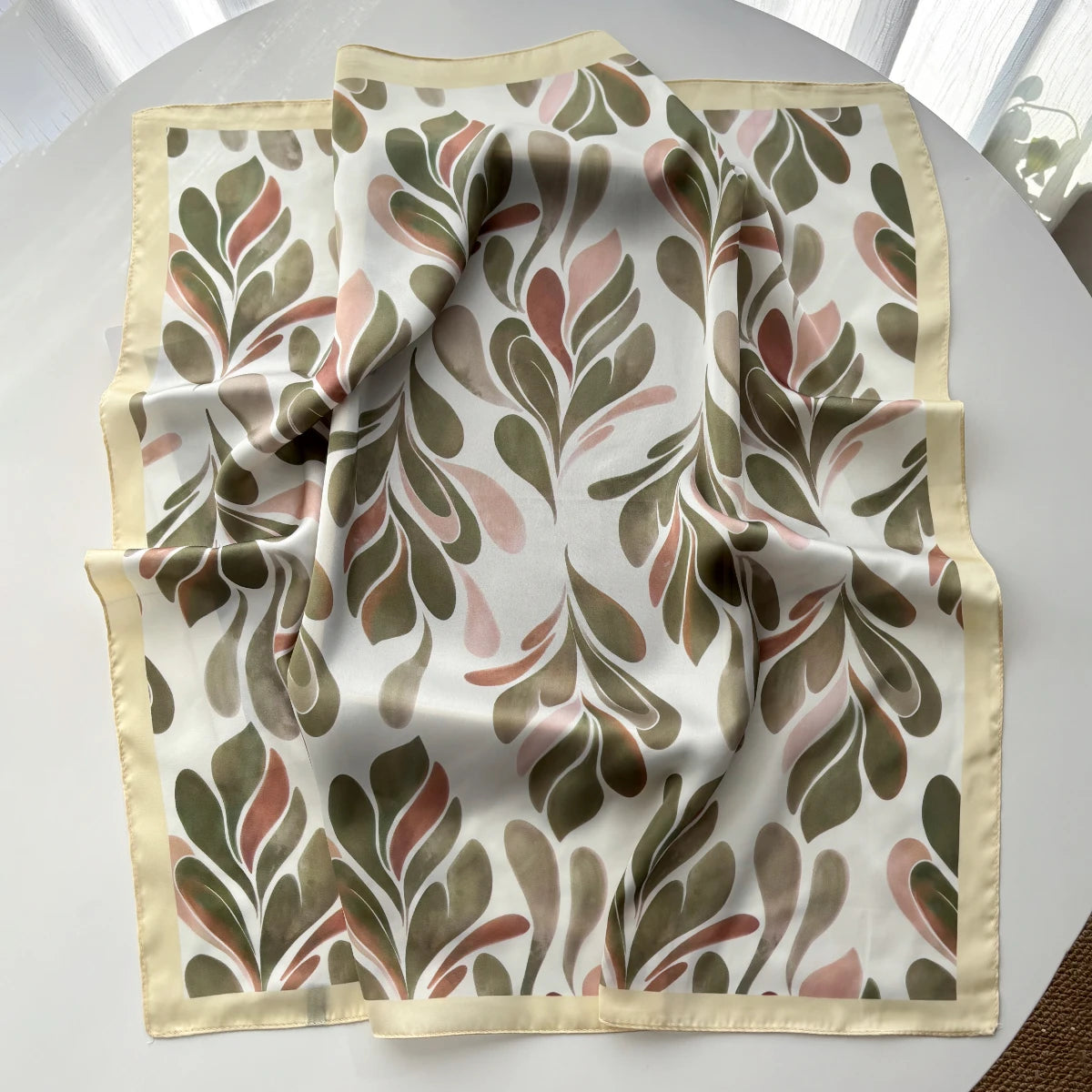 Printed Satin Square Bandana