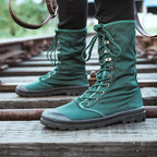 YBQJOO Canvas High-Top Ankle Boots