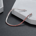 YLMyself Red Garnet Tennis Bracelet