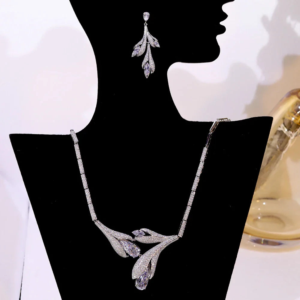Tulip Crystal Bridal Jewelry Set