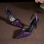Slingback Pointed-Toe Pumps