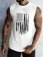 USA Flag Print Tank Top