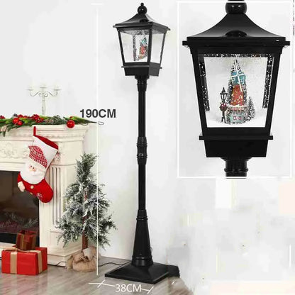 Christmas Music Snow Street Lights