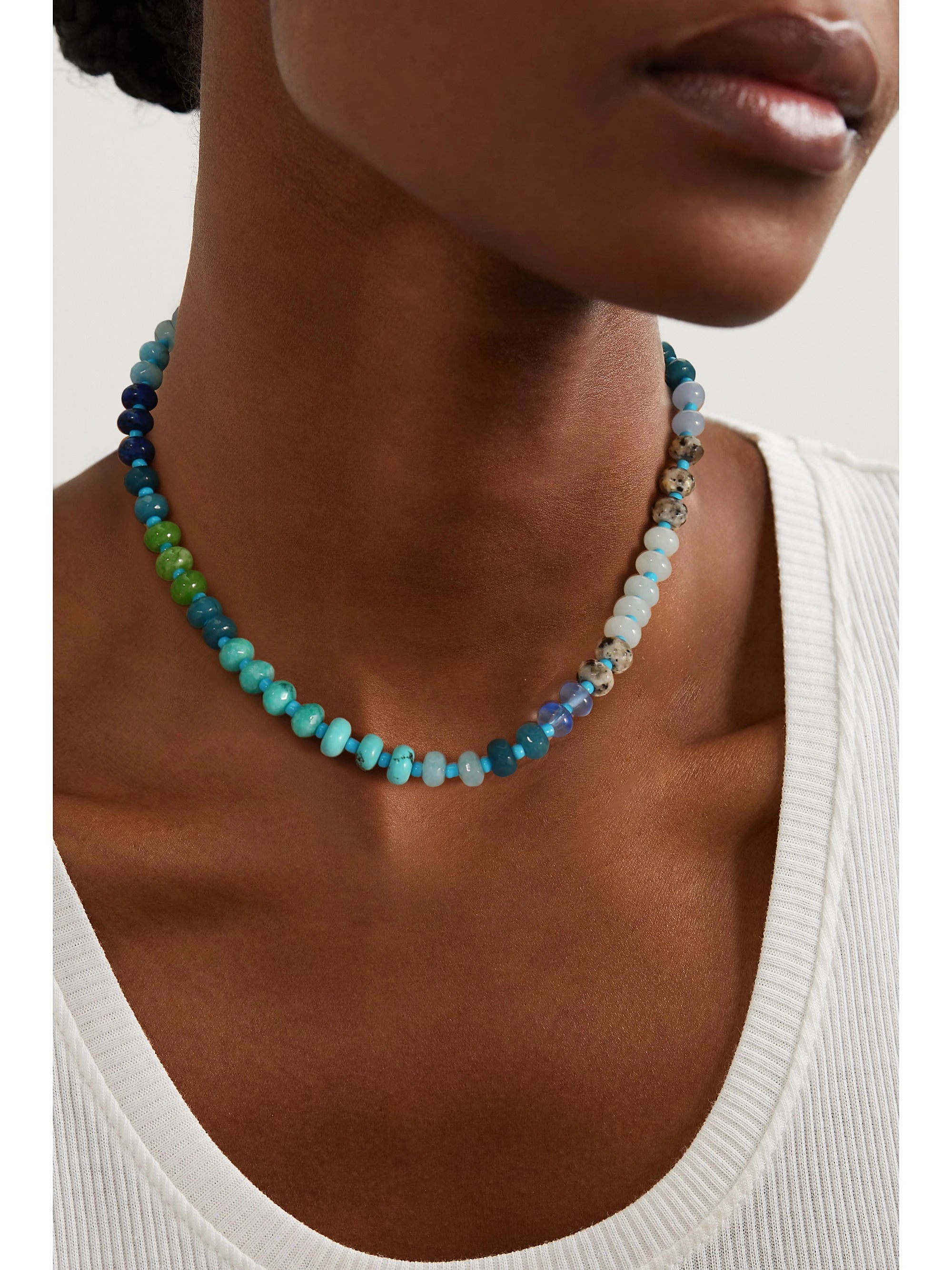 Rainbow Gemstone Choker Necklace