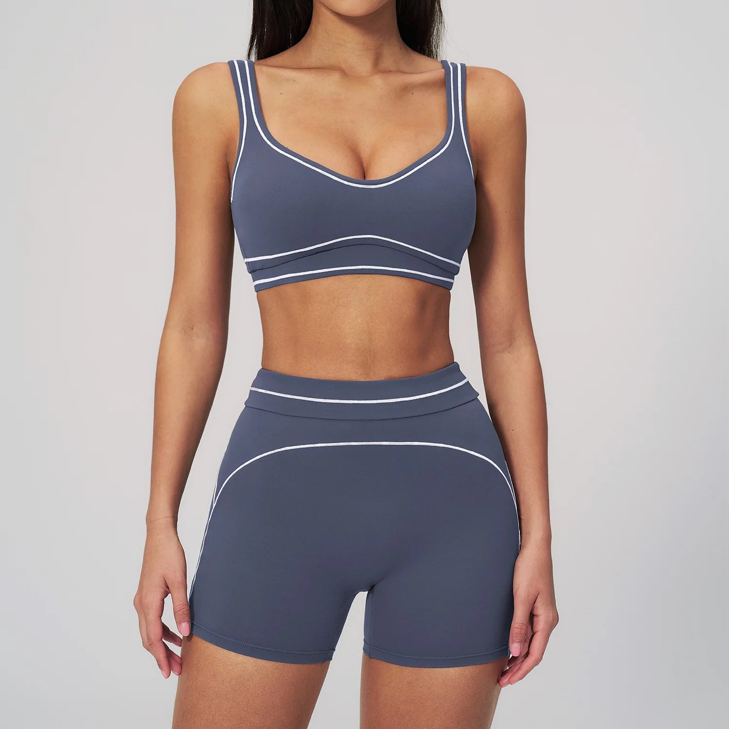 Knit Construction Sleeveless True-To-Size Fit Two-Piece Yoga Set