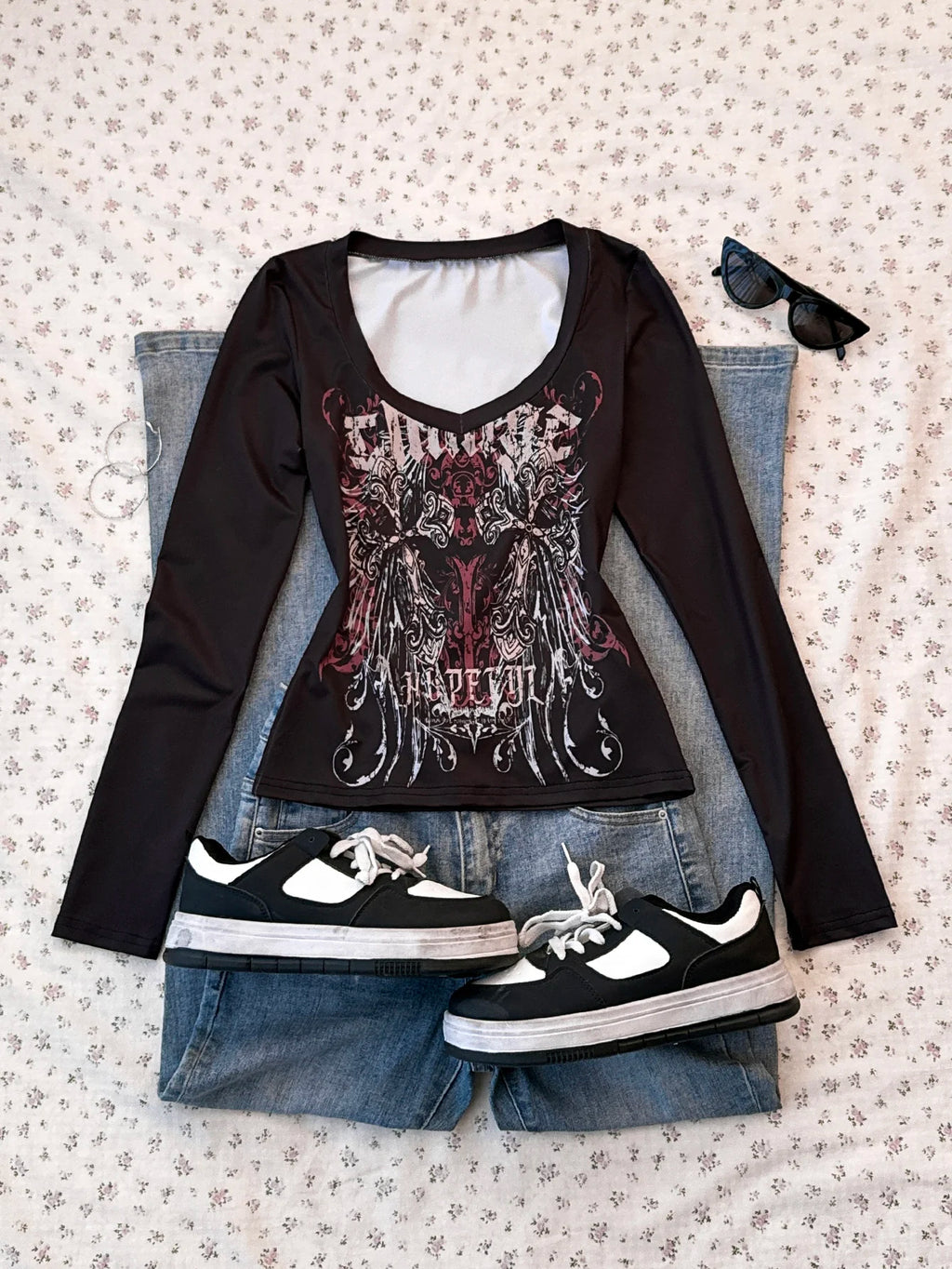 Music Road Graphic Long Sleeve T-Shirt