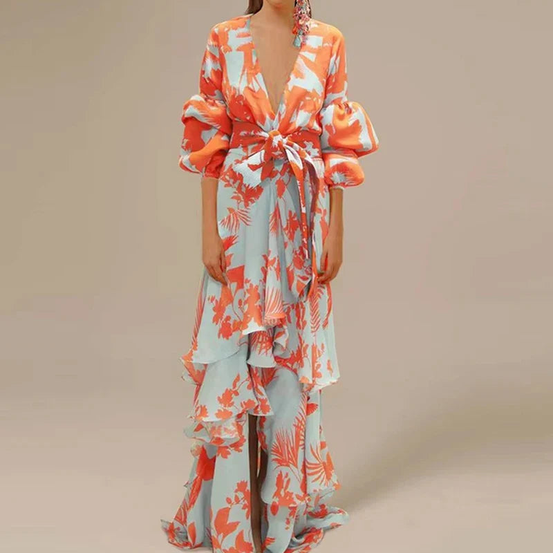 Retro Ruffle Party Dress