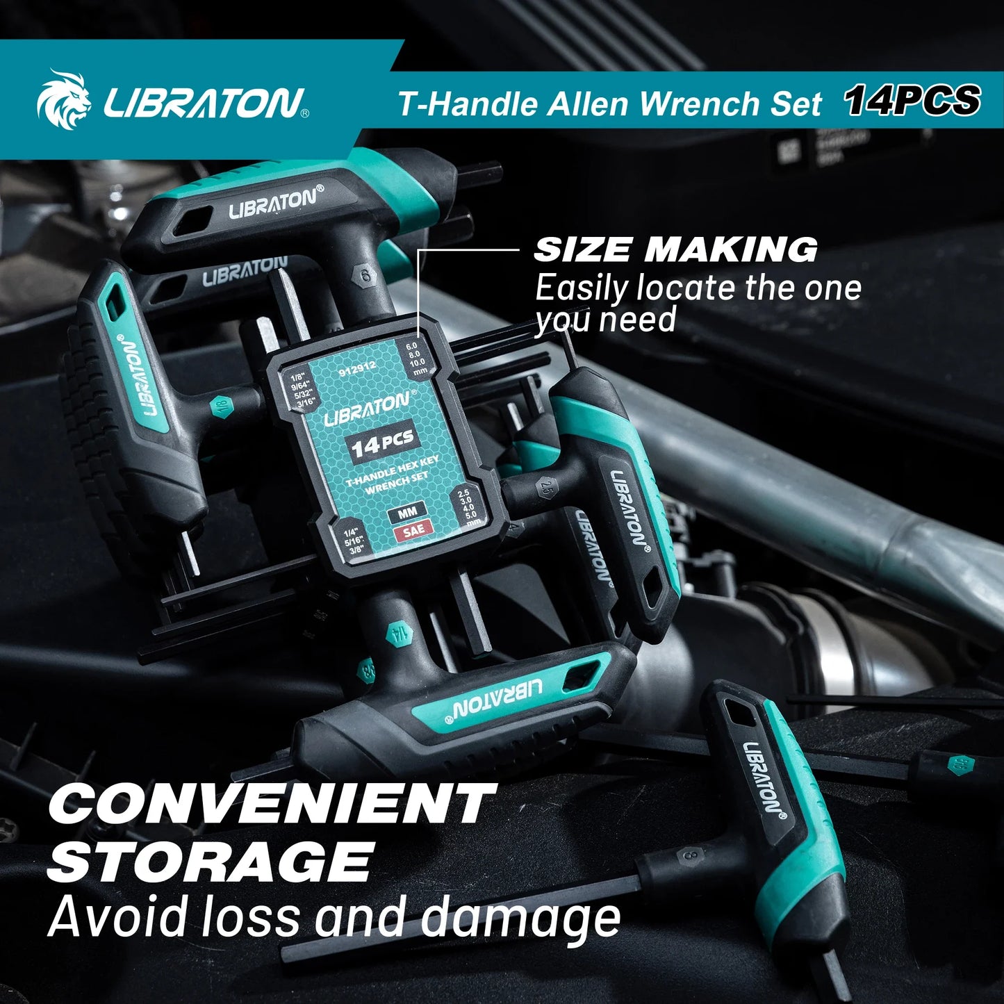 14PCS T-Handle Allen Wrenches