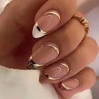 Gradient Wearing Fake Nails Long
