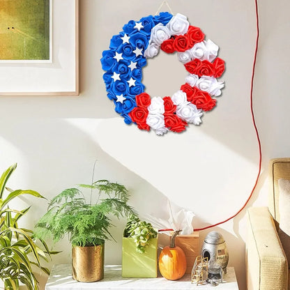 USA Flag Holiday Wreath