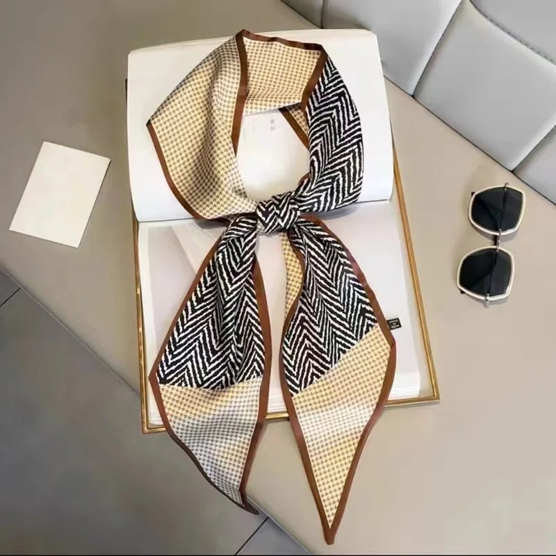 Graphic Ribbon Long Strip Scarf